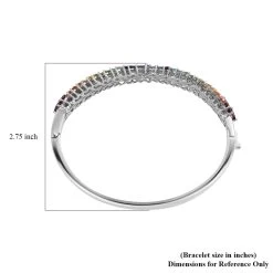 Multi Gemstone Bangle In Platinum Over Sterling Silver,Bangle Bracelet For Women,Silver Bangle For Her (7.25 In) 10.50 Ctw. 11 Multi Gemstone Bangle In Platinum Over Sterling Silver,Bangle Bracelet For Women,Silver Bangle For Her (7.25 In) 10.50 Ctw. -Jewelry store 2671272 4