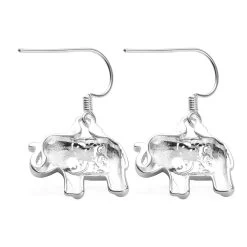 Sterling Silver Elephant Earrings, Animal Jewelry For Women, Unique Gifts For Birthday