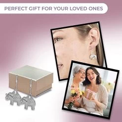 Sterling Silver Elephant Earrings, Animal Jewelry For Women, Unique Gifts For Birthday 14 Sterling Silver Elephant Earrings, Animal Jewelry For Women, Unique Gifts For Birthday -Jewelry store 2690154 5