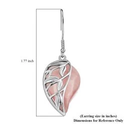 Galilea Rose Quartz Earrings Pendant Necklace In Stainless Steel, Solitaire Pendant, Solitaire Earrings For Women 70.00 Ctw -Jewelry store 2863407 6