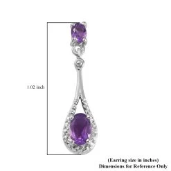 Karis Amethyst Drop Earrings In Platinum Bond 1.15 Ctw -Jewelry store 2920637 6