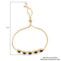 Karis Black Onyx Magic Ball Bracelet In 18K YG Plated 5.40 Ctw -Jewelry store 2926374 6
