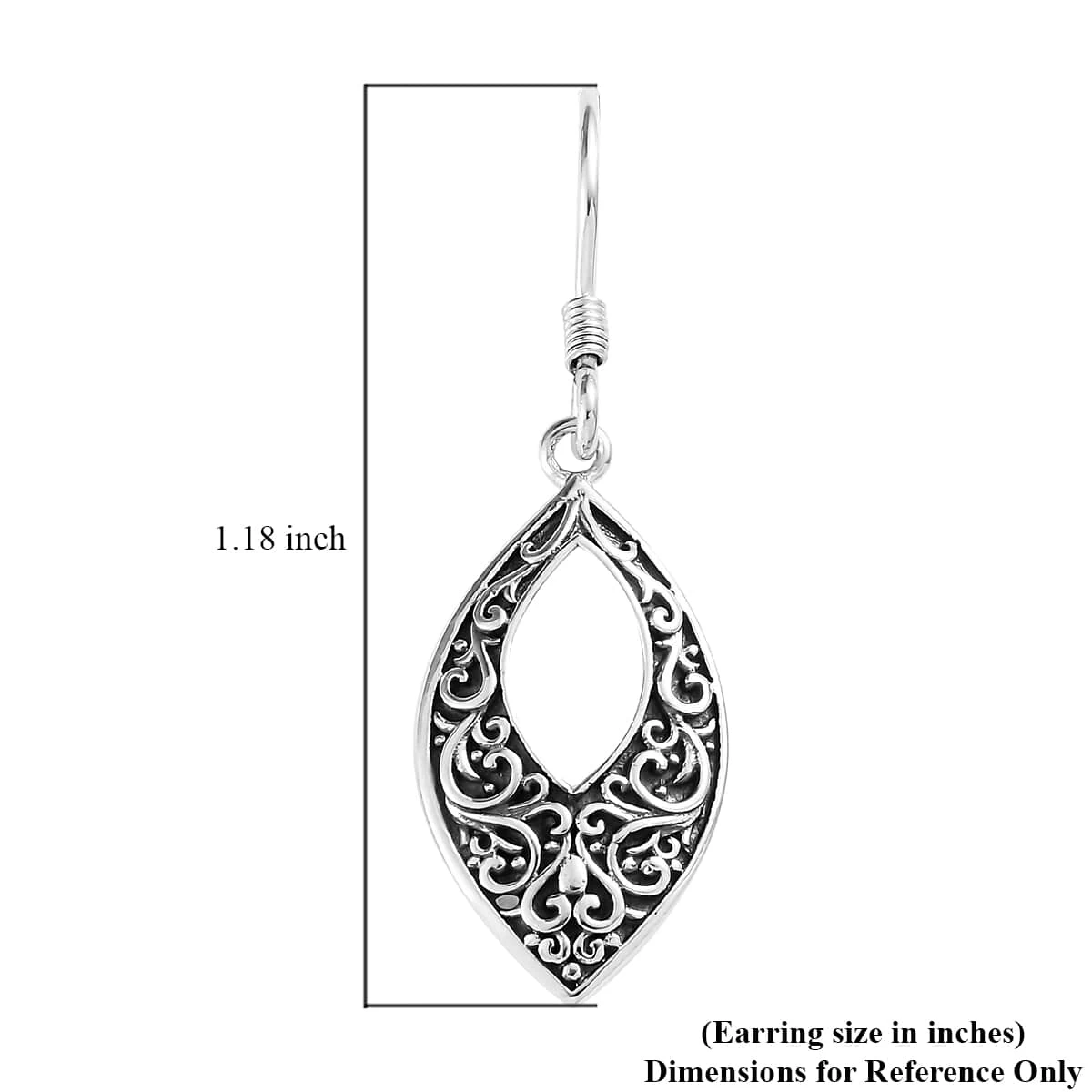 Filigree Drop Earrings, Filigree Earrings For Women, Sterling Silver Earrings, Silver Drop Earrings 9 Filigree Drop Earrings, Filigree Earrings For Women, Sterling Silver Earrings, Silver Drop Earrings - Image 7