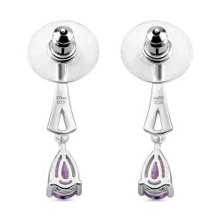 Amethyst Earrings, Rose De France Amethyst Drop Earrings, Silver Drop Earrings, Sterling Silver Earrings 1.50 Ctw 12 Amethyst Earrings, Rose De France Amethyst Drop Earrings, Silver Drop Earrings, Sterling Silver Earrings 1.50 Ctw -Jewelry store 2986847 3