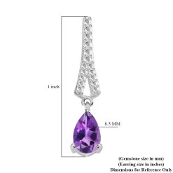 Amethyst Earrings, Rose De France Amethyst Drop Earrings, Silver Drop Earrings, Sterling Silver Earrings 1.50 Ctw 13 Amethyst Earrings, Rose De France Amethyst Drop Earrings, Silver Drop Earrings, Sterling Silver Earrings 1.50 Ctw -Jewelry store 2986847 4