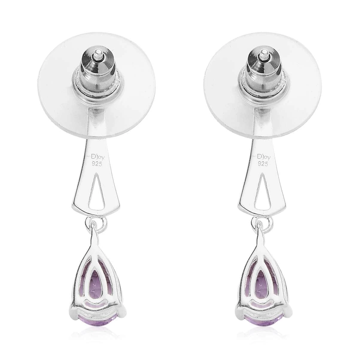 Amethyst Earrings, Rose De France Amethyst Drop Earrings, Silver Drop Earrings, Sterling Silver Earrings 1.50 Ctw 8 Amethyst Earrings, Rose De France Amethyst Drop Earrings, Silver Drop Earrings, Sterling Silver Earrings 1.50 Ctw - Image 6