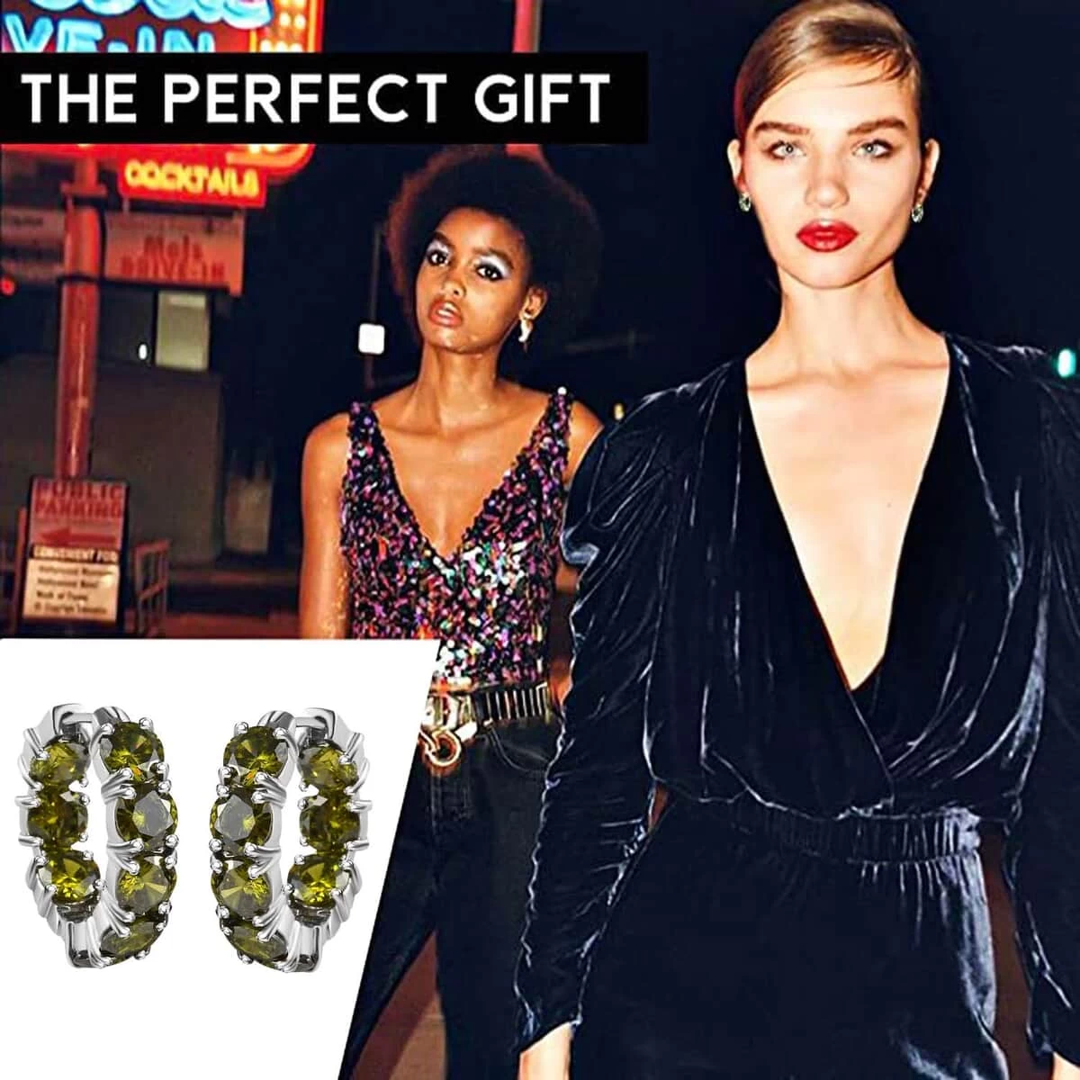 Simulated Green Diamond Hoop Earrings In Stainless Steel 20.90 Ctw 9 Simulated Green Diamond Hoop Earrings In Stainless Steel 20.90 Ctw - Image 7