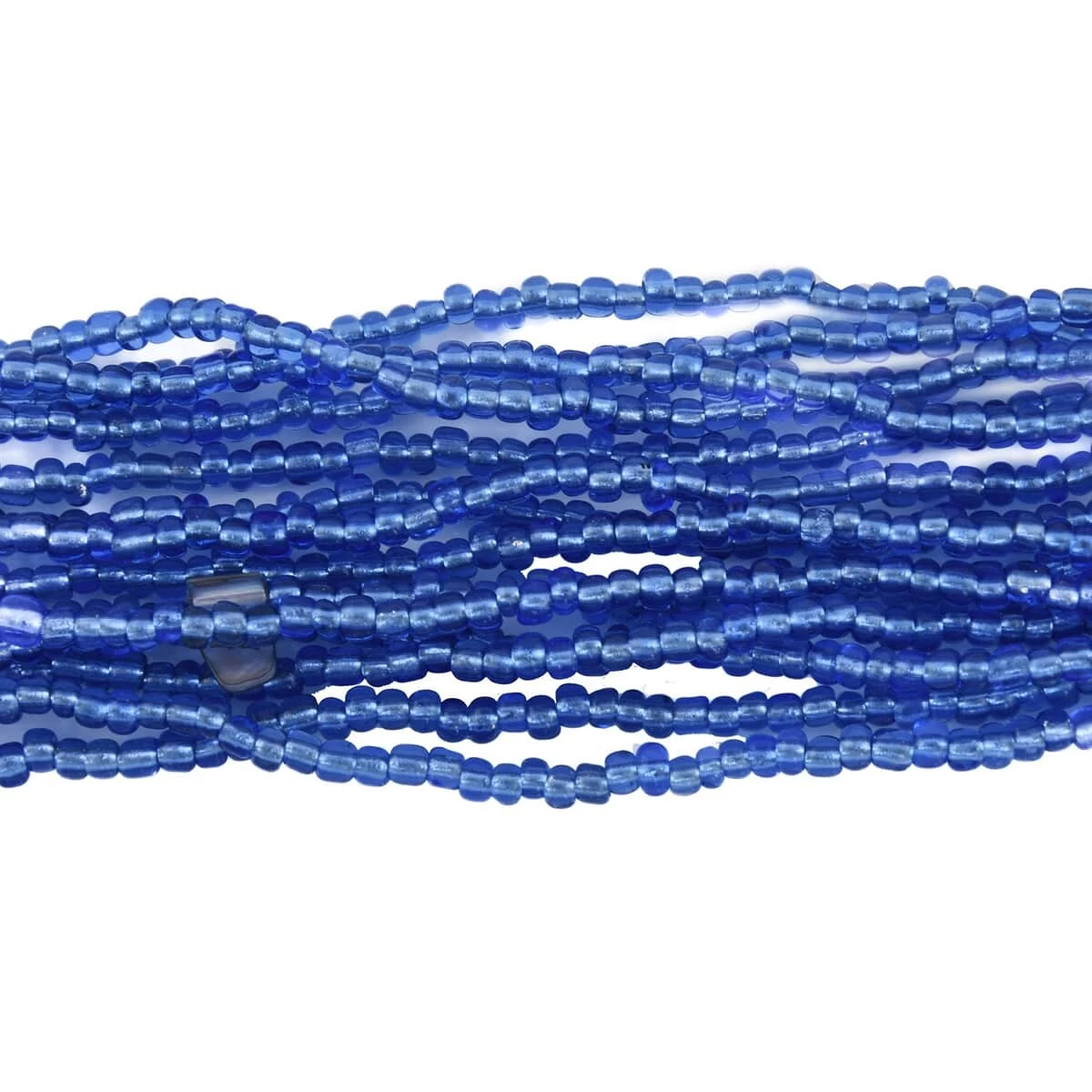 Blue Seed Beaded Multi Strand Necklace With Shell Wooden Buckle Bracelet For Women In Stainless Steel, Handmade Jewelry Set For Women (18 Inches) 8 Blue Seed Beaded Multi Strand Necklace With Shell Wooden Buckle Bracelet For Women In Stainless Steel, Handmade Jewelry Set For Women (18 Inches) - Image 6