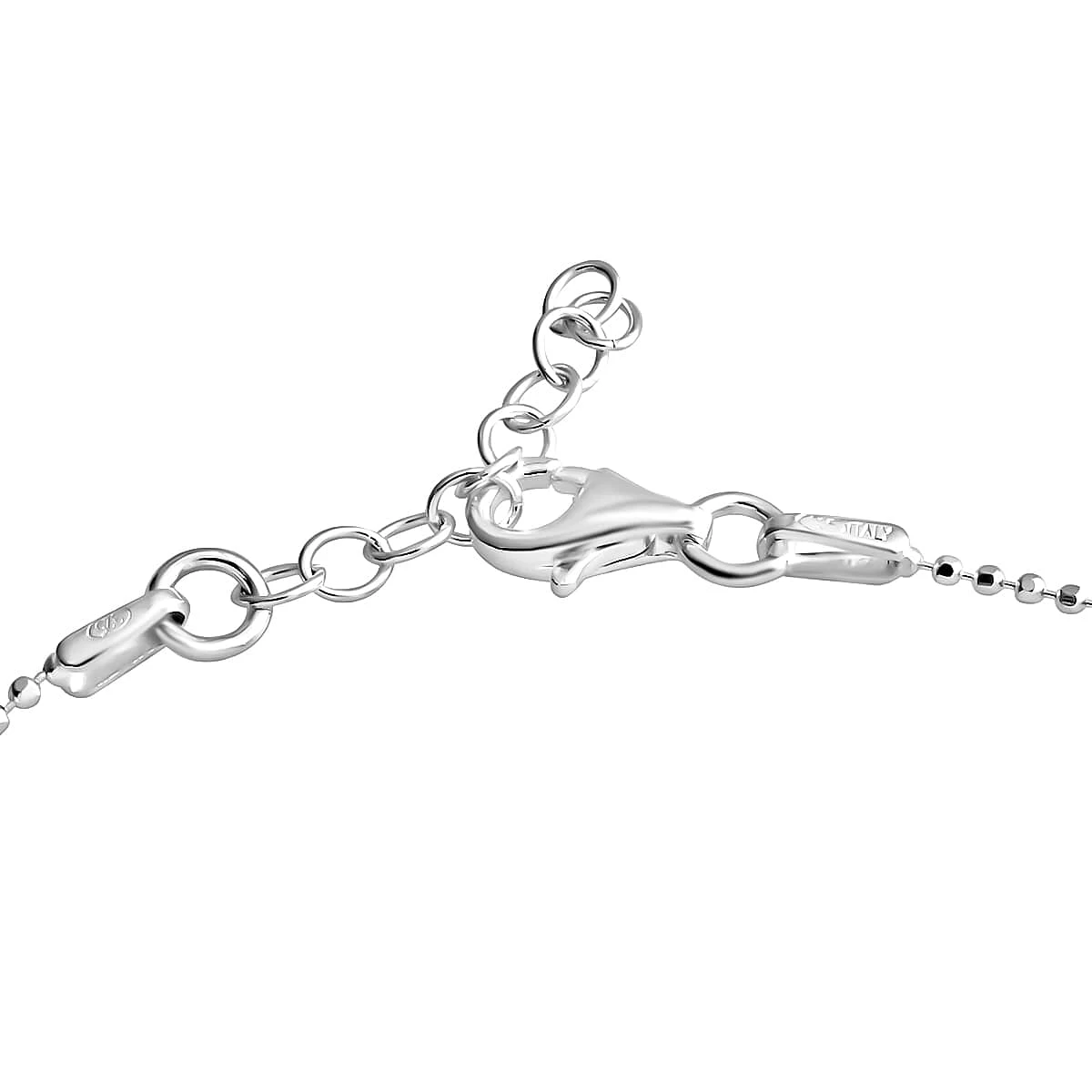 Sterling Silver Beaded Tube Station Anklet (10 In) 3.10 Grams 5 Sterling Silver Beaded Tube Station Anklet (10 In) 3.10 Grams - Image 3