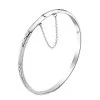 Sterling Silver Diamond Cut Bangle Bracelet (7.50 In) 7.85 Grams -Jewelry store 3116657