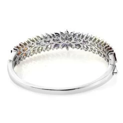 Multi Gemstone Bangle Bracelet In Platinum Over Sterling Silver (6.50 In) 10.60 Ctw 13 Multi Gemstone Bangle Bracelet In Platinum Over Sterling Silver (6.50 In) 10.60 Ctw -Jewelry store 3117805 4