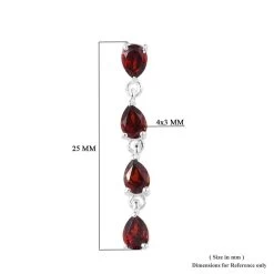 Mozambique Garnet Drop Earrings In Sterling Silver 1.50 Ctw 11 Mozambique Garnet Drop Earrings In Sterling Silver 1.50 Ctw -Jewelry store 3118506 4