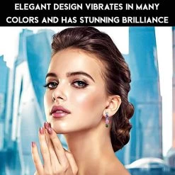 Simulated Multi Color Diamond Hoop Earrings In Sterling Silver -Jewelry store 3119381 1