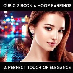 Simulated Multi Color Diamond Hoop Earrings In Sterling Silver -Jewelry store 3119381 5