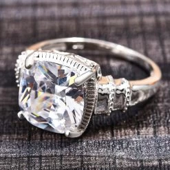 Simulated Diamond Ring In Sterling Silver, Fashion Rings For Women -Jewelry store 3134937 1