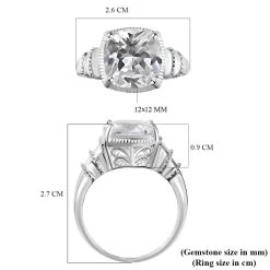 Simulated Diamond Ring In Sterling Silver, Fashion Rings For Women -Jewelry store 3134937 5