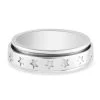 Sterling Silver Stars Spinner Band Ring, Promise Rings 6.20 Grams -Jewelry store 3235505