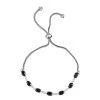 Simulated Black Diamond Bracelet In Sterling Silver And Stainless Steel, Adjustable Black Bracelet For Women, Unique Birthday Gifts 4.80 Ctw 2 Simulated Black Diamond Bracelet In Sterling Silver And Stainless Steel, Adjustable Black Bracelet For Women, Unique Birthday Gifts 4.80 Ctw -Jewelry store 3275156