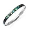 Abalone Shell Bangle Bracelet For Women In Stainless Steel, Beach Jewelry Gifts (8.50 In) -Jewelry store 3348460