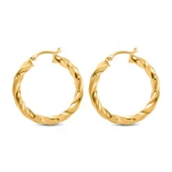 Twisted Hoop Earrings In 14K YG Over Sterling Silver 3.80 Grams 8 Twisted Hoop Earrings In 14K YG Over Sterling Silver 3.80 Grams -Jewelry store 3360335 2