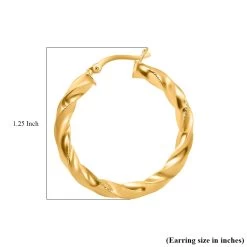 Twisted Hoop Earrings In 14K YG Over Sterling Silver 3.80 Grams 9 Twisted Hoop Earrings In 14K YG Over Sterling Silver 3.80 Grams -Jewelry store 3360335 3
