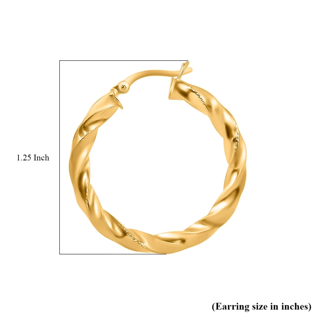 Twisted Hoop Earrings In 14K YG Over Sterling Silver 3.80 Grams 6 Twisted Hoop Earrings In 14K YG Over Sterling Silver 3.80 Grams - Image 4