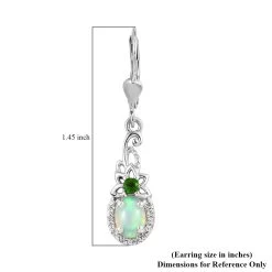 Premium Ethiopian Welo Opal And Multi Gemstone Lever Back Earrings In Platinum Over Sterling Silver 1.85 Ctw -Jewelry store 3372604 4