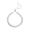 White Jade Beaded Bolo Bracelet In Sterling Silver 70.00 Ctw -Jewelry store 3390135
