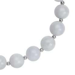 White Jade Beaded Bolo Bracelet In Sterling Silver 70.00 Ctw -Jewelry store 3390135 4