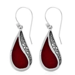 Sponge Coral Earrings In Sterling Silver -Jewelry store 3409522 3