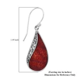 Sponge Coral Earrings In Sterling Silver -Jewelry store 3409522 4