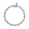 LUSTRO STELLA Finest CZ Tennis Bracelet In Platinum Over Sterling Silver (8.25 In) 14 Grams 26.00 Ctw