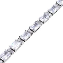Lustro Stella Finest CZ Tennis Bracelet In Platinum Over Sterling Silver (7.50 In) 23.50 Ctw -Jewelry store 3413016 2