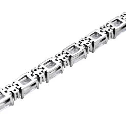 Lustro Stella Finest CZ Tennis Bracelet In Platinum Over Sterling Silver (7.50 In) 23.50 Ctw -Jewelry store 3413016 3