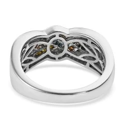 Multi Diamond Ring In Platinum Over Sterling Silver 0.50 Ctw -Jewelry store 3420496 4