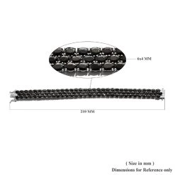 Shungite Cluster Bracelet In Platinum Over Sterling Silver (8.00 In) 26.50 Grams 33.60 Ctw -Jewelry store 3442583 4