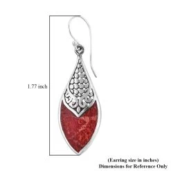 Sponge Coral Earrings In Sterling Silver, Silver Solitaire Earrings, Beach Fashion Jewelry -Jewelry store 3460467 4