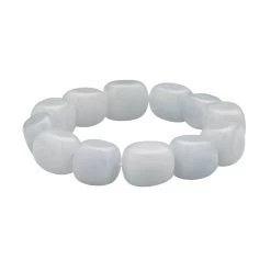 White Jade Bracelet, Jade Beads Bracelet, Stretch Bracelet 481.00 Ctw 8 White Jade Bracelet, Jade Beads Bracelet, Stretch Bracelet 481.00 Ctw -Jewelry store 3463997 2