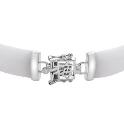White Jade Bracelet In Platinum Over Sterling Silver, Silver Station Bracelet, Silver Bracelet For Women (7.25 In) 42.50 Ctw 14 White Jade Bracelet In Platinum Over Sterling Silver, Silver Station Bracelet, Silver Bracelet For Women (7.25 In) 42.50 Ctw -Jewelry store 3472248 5