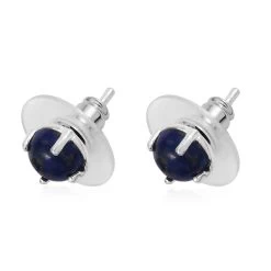 Set Of 3 Lapis Lazuli, Tiger's Eye And African Malachite Stud Earrings In Sterling Silver 6.50 Ctw -Jewelry store 3511119 8
