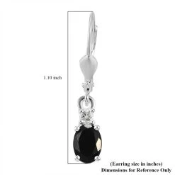 Australian Black Tourmaline Lever Back Earrings In Sterling Silver, Topaz Earrings,Silver Jewelry Gifts For Women 1.35 Ctw -Jewelry store 3516386 6
