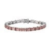 Natural Tanzanian Natronite Tennis Bracelet In Platinum Over Sterling Silver (6.50 In) 11.9 Grams 15.75 Ctw -Jewelry store 3538693