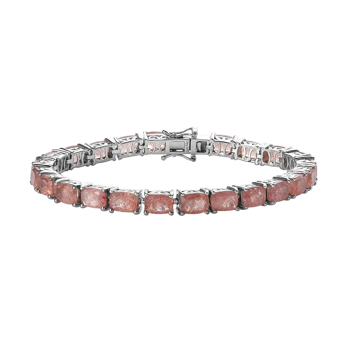 Natural Tanzanian Natronite Tennis Bracelet In Platinum Over Sterling Silver (6.50 In) 11.9 Grams 15.75 Ctw 3 Natural Tanzanian Natronite Tennis Bracelet In Platinum Over Sterling Silver (6.50 In) 11.9 Grams 15.75 Ctw