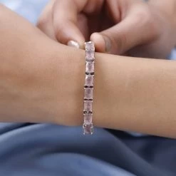 Natural Tanzanian Natronite Tennis Bracelet In Platinum Over Sterling Silver (6.50 In) 11.9 Grams 15.75 Ctw 10 Natural Tanzanian Natronite Tennis Bracelet In Platinum Over Sterling Silver (6.50 In) 11.9 Grams 15.75 Ctw -Jewelry store 3538693 2