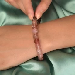 Natural Tanzanian Natronite Beaded Stretch Bracelet, Beads Bracelet, Adjustable Bracelet, Stretchable Bracelet 130.00 Ctw -Jewelry store 3564373 2