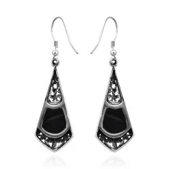 Abalone Shell Drop Earrings For Women In Sterling Silver, Beach Fashion Jewelry -Jewelry store 3568210 3