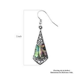Abalone Shell Drop Earrings For Women In Sterling Silver, Beach Fashion Jewelry -Jewelry store 3568210 4
