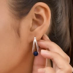 Lapis Lazuli Ball Earrings In Sterling Silver 4.00 Ctw 11 Lapis Lazuli Ball Earrings In Sterling Silver 4.00 Ctw -Jewelry store 3593867 2
