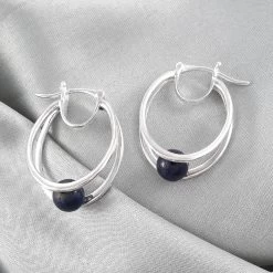 Lapis Lazuli Ball Earrings In Sterling Silver 4.00 Ctw 12 Lapis Lazuli Ball Earrings In Sterling Silver 4.00 Ctw -Jewelry store 3593867 3