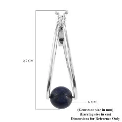 Lapis Lazuli Ball Earrings In Sterling Silver 4.00 Ctw 15 Lapis Lazuli Ball Earrings In Sterling Silver 4.00 Ctw -Jewelry store 3593867 6